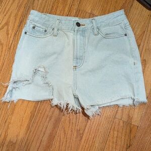 evidnt Los Angeles size 25 light White/blue high waisted denim shorts (z1)